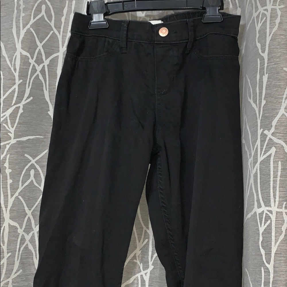 Abercrombie pull on black jeggings